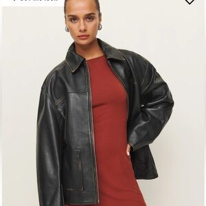 ISO  REFORMATION Veda Bennett Oversized Leather Bomber